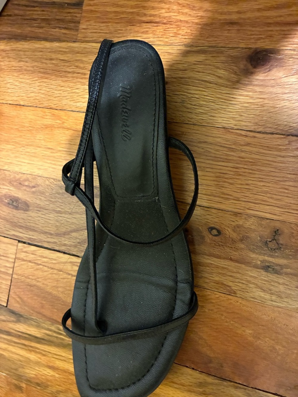 Madewell Maycie Asymmetric Black Strappy Sandals. EUC - Picture 2 of 3